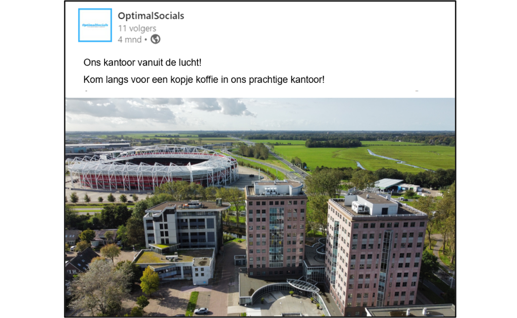 Voorbeeld drone beelden LinkedIn